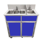 Monsam NS-004S-Blue Monsam NS-004S NSF Certified Compact Four Basin Portable Sink 39" H