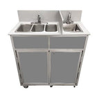 Monsam NS-004S-Grey Monsam NS-004S NSF Certified Compact Four Basin Portable Sink 39" H