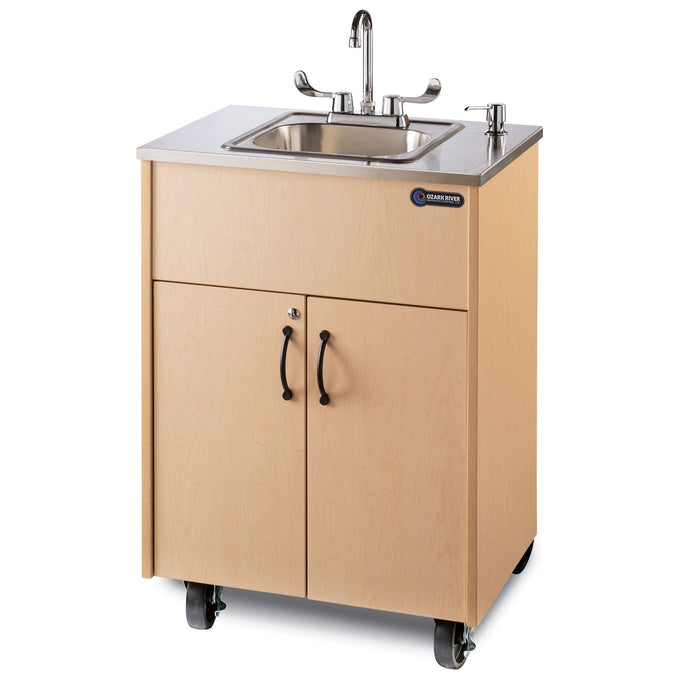 Ozark River ADSTM-SS-SS1DN Ozark River Premier ADSTM-SS-SS1DN Deep Basin Portable Sink 38" H - Maple w/ Stainless Steel Top