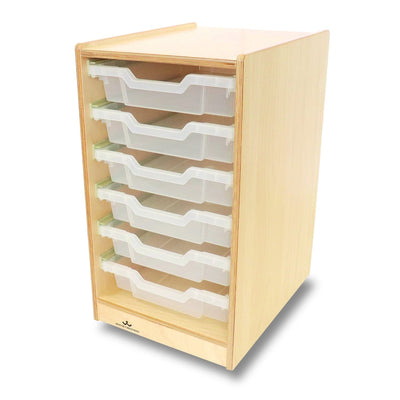 Clear Tray Single Column Storage Cabinet - WB7001