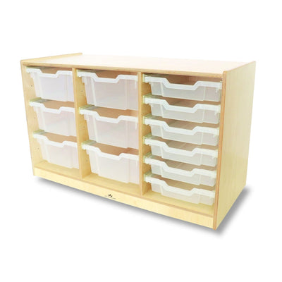Clear Tray Triple Column Storage Cabinet - WB7003