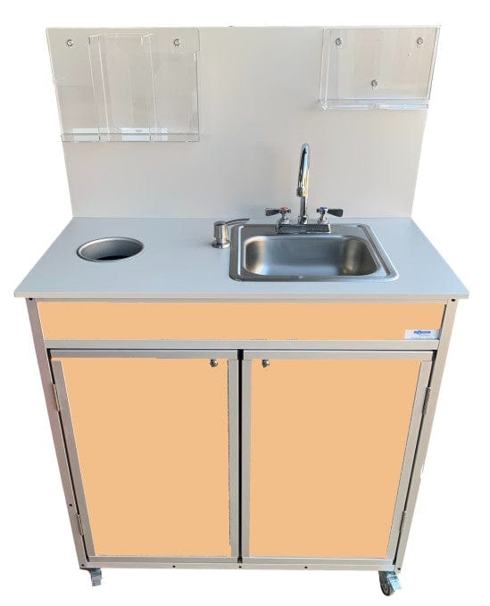 Monsam HWS-009S-Maple Monsam HWS-009S Portable Handwashing & Sanitizing Station 6" Deep Basin