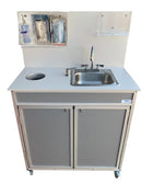 Monsam Monsam HWS-009S Portable Handwashing & Sanitizing Station 6" Deep Basin