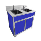 Monsam NS-002-Blue Monsam NS-002 NSF Certified Double 10" Basin Portable Sink 38" H