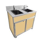Monsam NS-002-Maple Monsam NS-002 NSF Certified Double 10" Basin Portable Sink 38" H