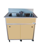 Monsam NS-003-Maple Monsam NS-003 NSF Certified Three Basin Self Contained Portable Sink 38" H