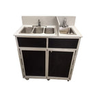 Monsam NS-004S-Black Monsam NS-004S NSF Certified Compact Four Basin Portable Sink 39" H