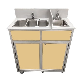 Monsam NS-004S-Maple Monsam NS-004S NSF Certified Compact Four Basin Portable Sink 39" H