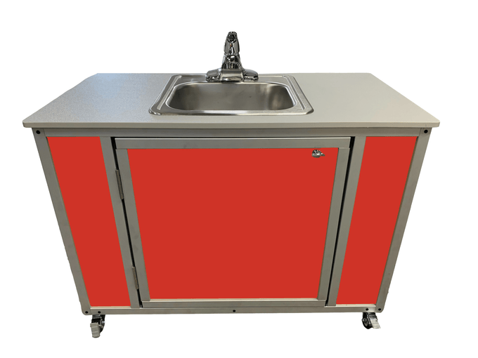 Monsam NS-006 Red Monsam NS-006 NSF Certified Single Basin Portable Sink 25" H