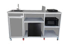 Monsam PK-001-Grey Monsam PK-001 Portable Mobile Kitchen Including Sink 39" H