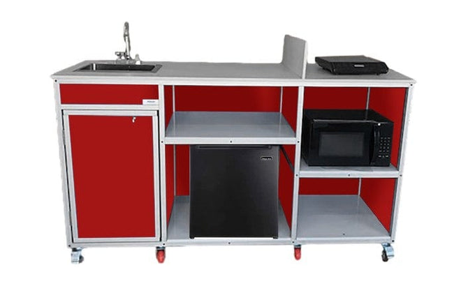 Monsam PK-001-Red Monsam PK-001 Portable Mobile Kitchen Including Sink 39" H