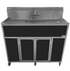 Monsam PSE-2001LA-Black Monsam PSE-2001LA Commercial Single Deeper Basin Portable Sink 41" H