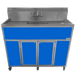 Monsam PSE-2001LA-Blue Monsam PSE-2001LA Commercial Single Deeper Basin Portable Sink 41" H