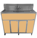 Monsam PSE-2001LA-Maple Monsam PSE-2001LA Commercial Single Deeper Basin Portable Sink 41" H