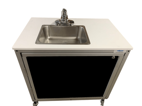 Monsam PSE-2006B-Black Monsam PSE-2006B Battery Powered Portable Sink 26" H - Cold Water Only