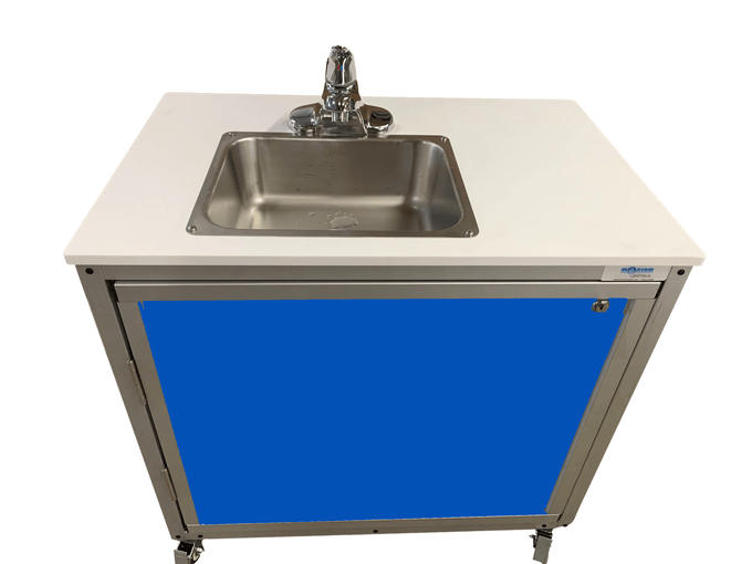 Monsam PSE-2006B-Blue Monsam PSE-2006B Battery Powered Portable Sink 26" H - Cold Water Only