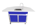 Monsam PSE-2040-Blue Monsam PSE-2040 Portable Science Lab Workstation w/ Attached Portable Sink 33" H