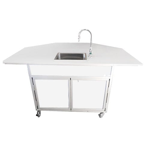 Monsam PSE-2040-White Monsam PSE-2040 Portable Science Lab Workstation w/ Attached Portable Sink 33" H