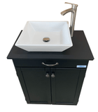 Monsam PSW-0013B Monsam PSW-0013B Black Portable Sink with Ceramic Basin 36" H