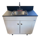Monsam PSW-007M_W+B Monsam PSW-007M Portable Sink - White, Gray or Maple Cabinet 38" H