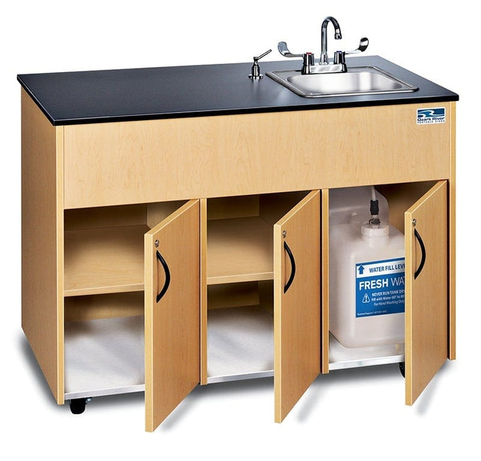 Ozark River ADAVW-SS-SS1DN Ozark River Advantage ADAVW-SS-SS1DN Portable Hot Water Sink 37" H - White w/ Stainless Steel Top and Basin
