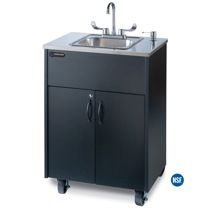 Ozark River ADSTK-SS-SS1N Ozark River ADSTK-SS-SS1N Premier Portable Hot Water Sink 38" H - Black w/ Stainless Steel Top and Basin