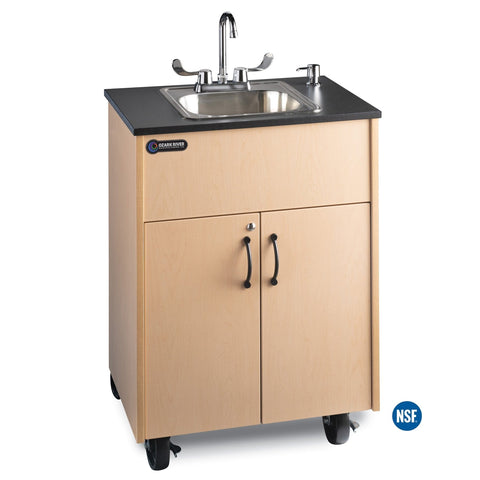 Ozark River ADSTM-LM-SS1N Ozark River Premier ADSTM-LM-SS1N Portable Hot Water Sink 38" H - Maple w/ Laminate Top, Stainless Steel Basin