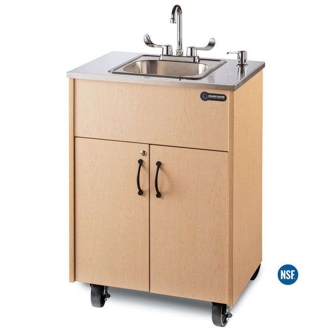 Ozark River ADSTM-SS-SS1N Ozark River Premier ADSTM-SS-SS1N Portable Hot Water Sink 38" H - Maple w/ Stainless Steel Top and Basin