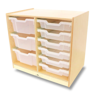 Clear Tray Double Column Storage Cabinet - WB7002